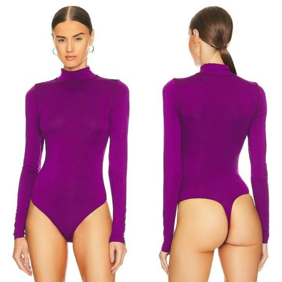 L'Academie The Zelie Bodysuit - Grape Purple - Picture 1 of 10
